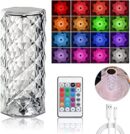 16 Colors Diamond Rose Crystal Touch Lamp