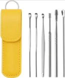 Ear Wax Cleaning Kit, 6 Pcs Ear Pick Tools, Wax Removal Kit, Ear Cleaning Tool Set, Spring Earwax Cleaner Tool Ear Wax Remover( Random Color)